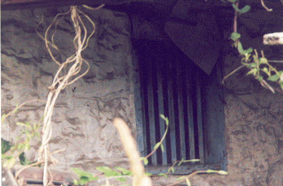 Basement window bars on Korns Somerset County farmhouse.