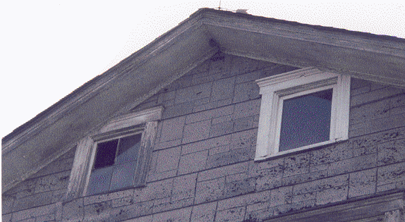 Attic windows on the Korns farmhouse, Southampton Township, Somerset County, PA.