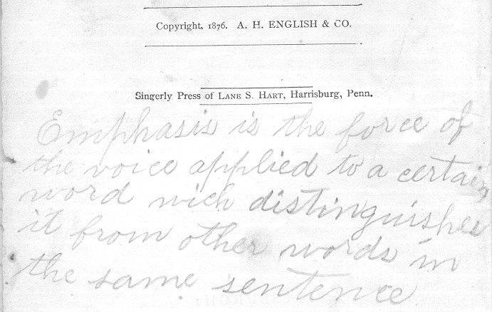 Mary (Geiger) Korns book inscription