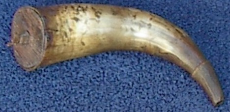 2001 photo of the Korn/Korns powder horn from John Wilson Korns family home, Southampton Township, Somerset County PA.
