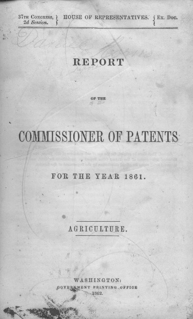 Korns names in 1861 agriculture book