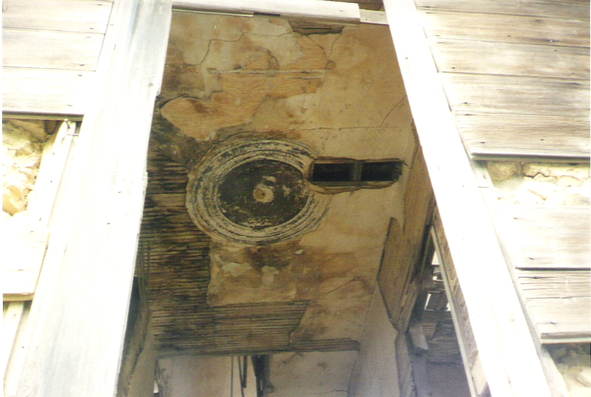 Ceiling design at the historic old farmhouse on the Michael Korns, Sr. family homestead in Southampton Township, Somerset County, PA.