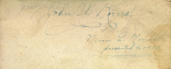 Korns names in old arithmetic book