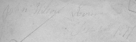 Wilson Korns name in old arithmetic book