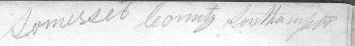 Somerset County Southampton inscription in back of book