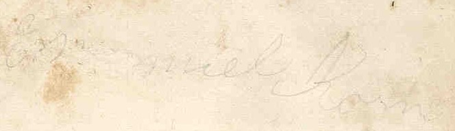 Emanuel Korns' name in back of book