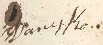 Daniel Korns' name in back of book